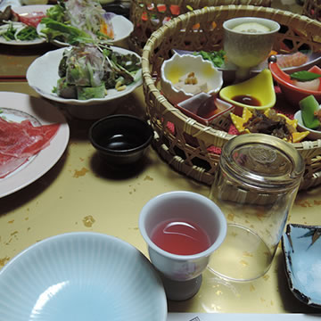 E.g: dining in a Ryokan's room