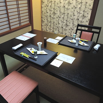 dinner at Koshitsu dining room